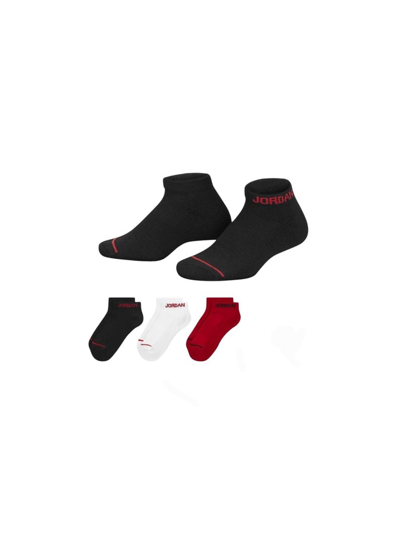 Calcetines Pack x3 Jordan Cortos Unisex Color Negro Rojo Blanco-0