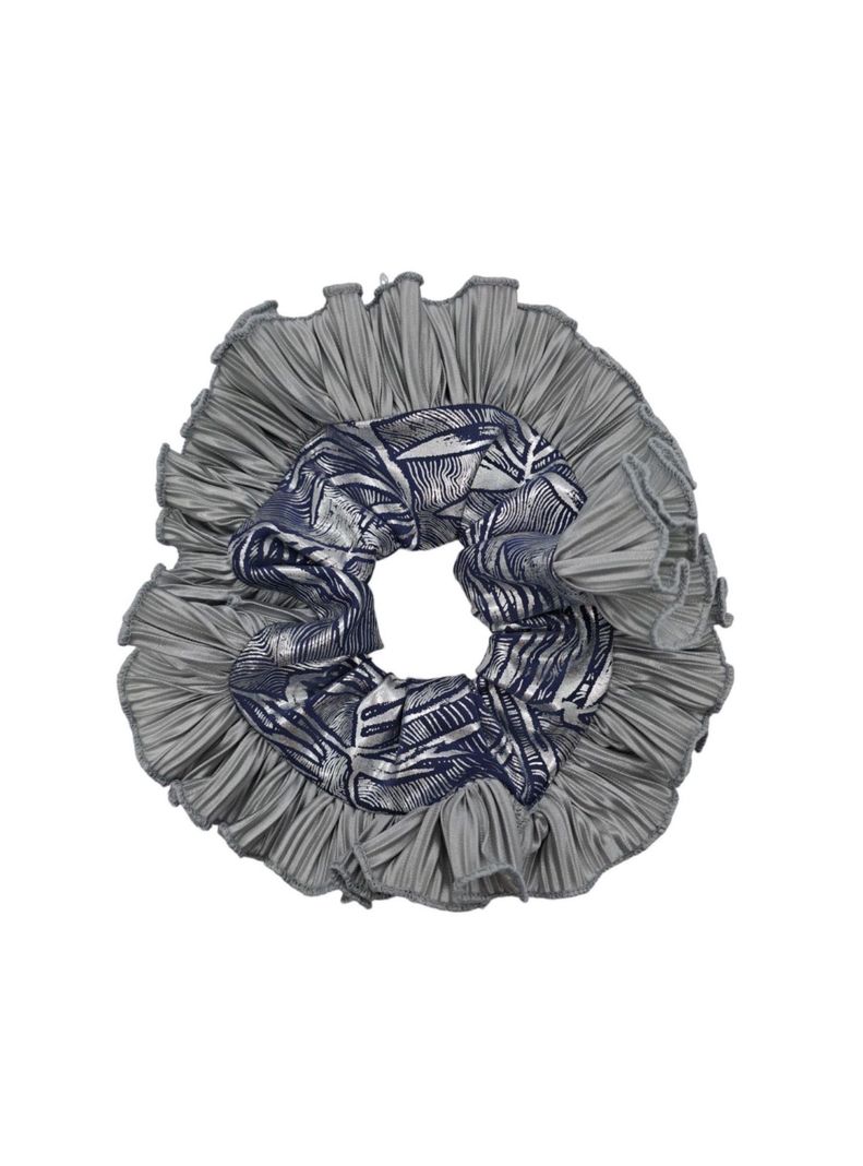 Scrunchie XL Rumbas Bambas Color Plateado 20 cm-0