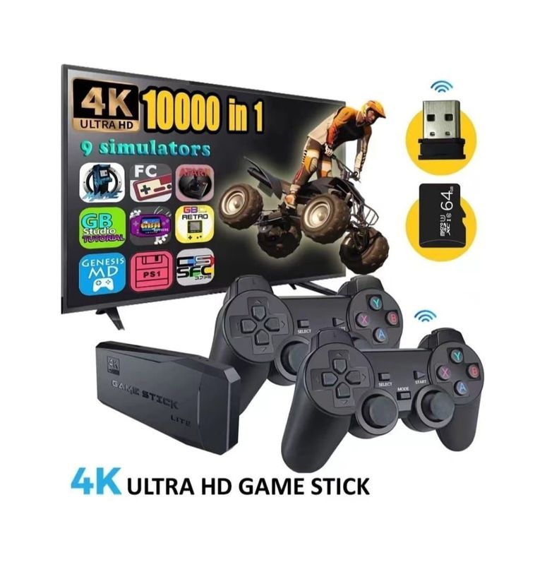 Consola De Video Juegos Con 10000 Juegos Incorporos Game Stick 64G-1