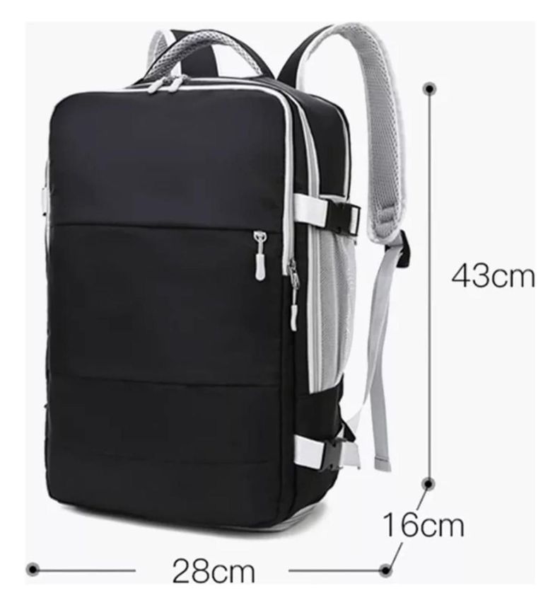 Mochila Para Viaje Multifuncional Con Espacio Para Zapatos Rosa-8