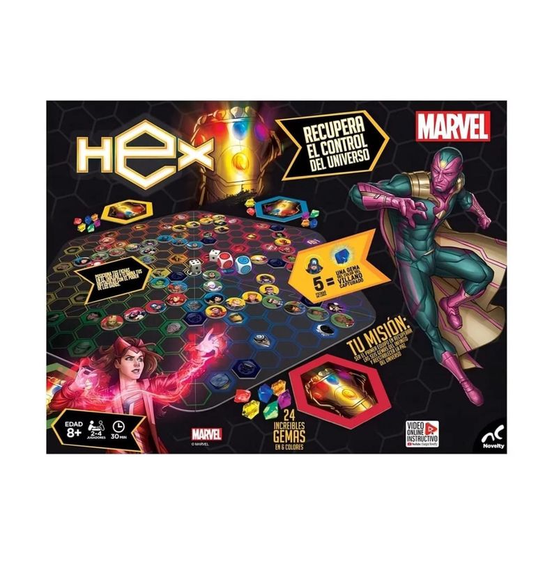 Juego De Mesa Marvel Hex Gemas Del Infinito-0