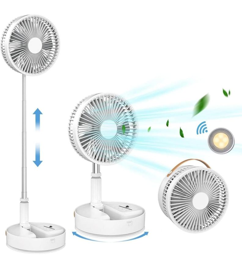 Ventilador Portátil Recargable USB Altura Ajustable-0