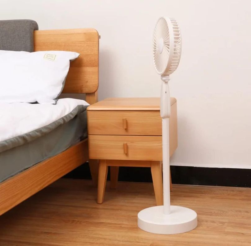 Ventilador Recargable Ajustable Blanco Grande-4