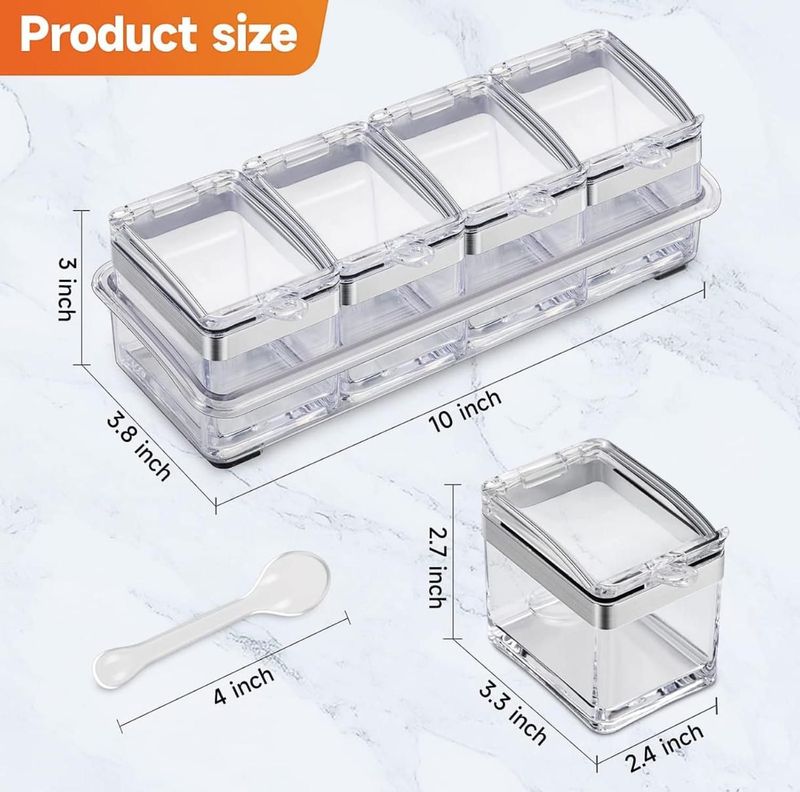 Caja Organizador De Condimentos 4 Compartimientos-1