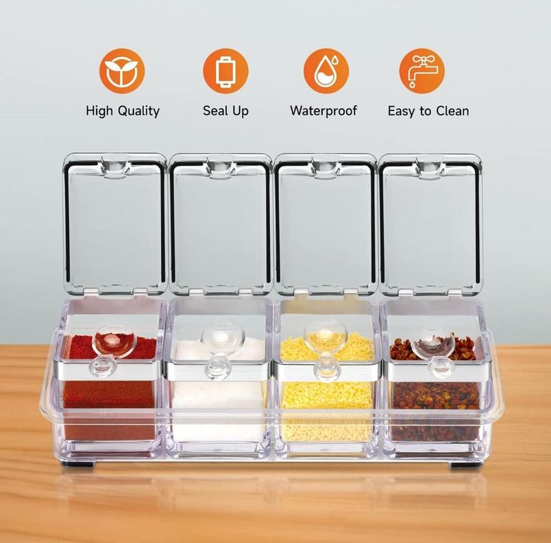 Caja Organizador De Condimentos 4 Compartimientos-3