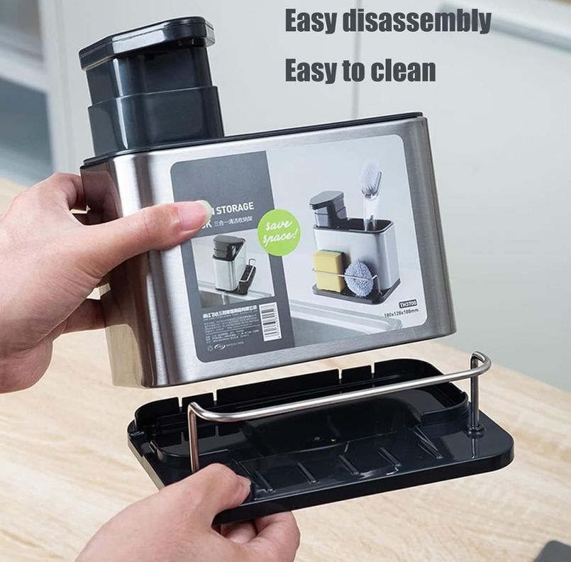 Dispensador De Jabón Y Organizador Para Cocina-4