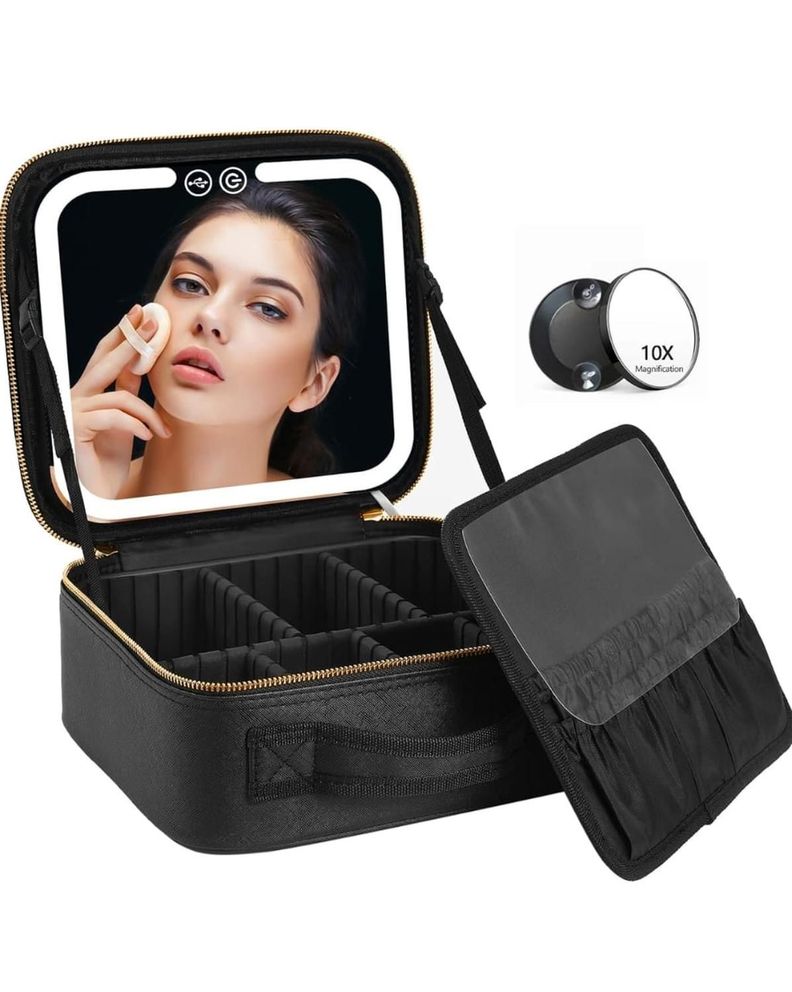 Cosmetiquero Organizador De Maquillaje Con Luz Led-0