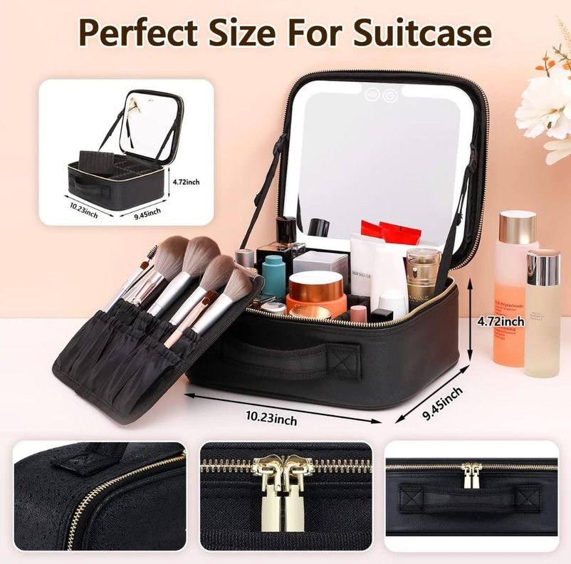 Cosmetiquero Organizador De Maquillaje Con Luz Led-1