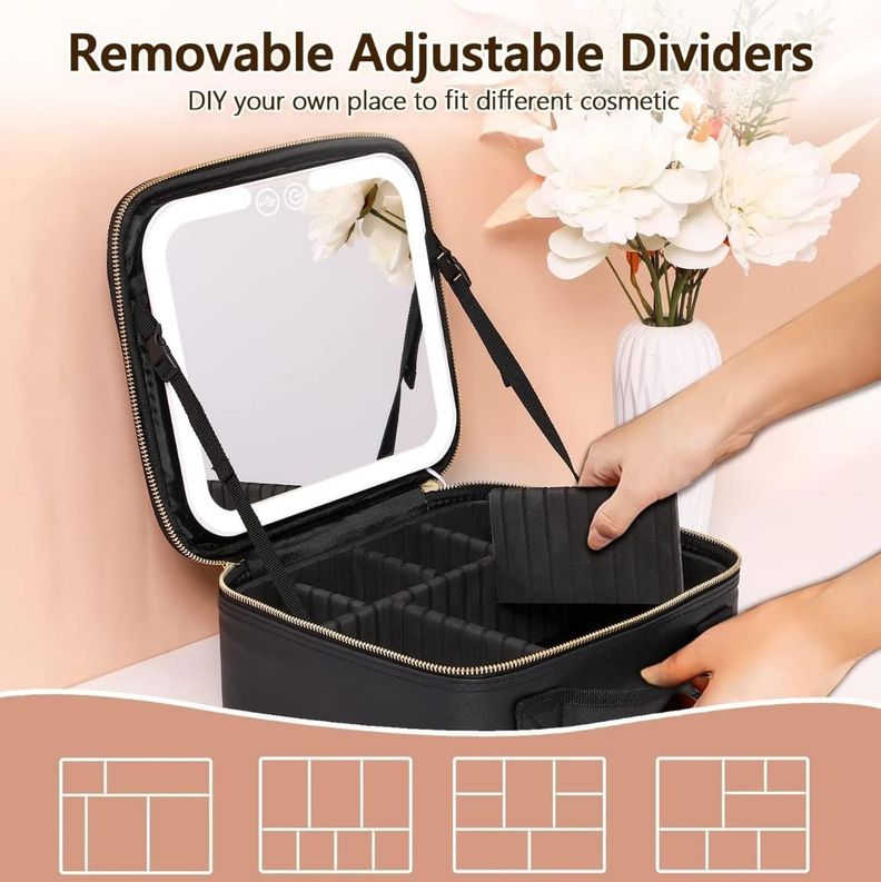 Cosmetiquero Organizador De Maquillaje Con Luz Led-3