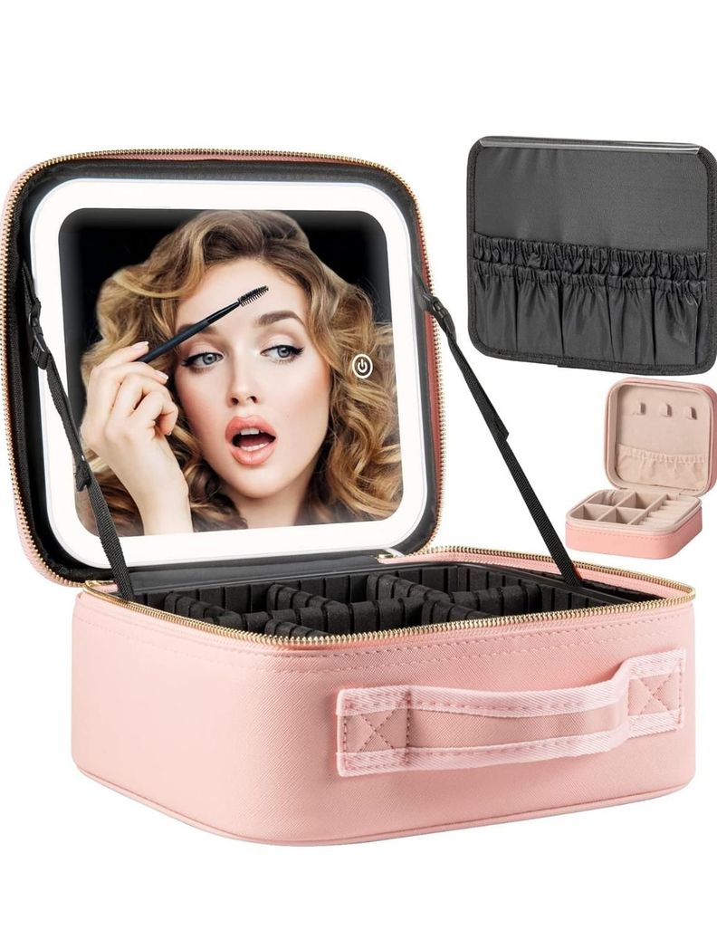 Cosmetiquero Organizador De Maquillaje Con Luz Led-4