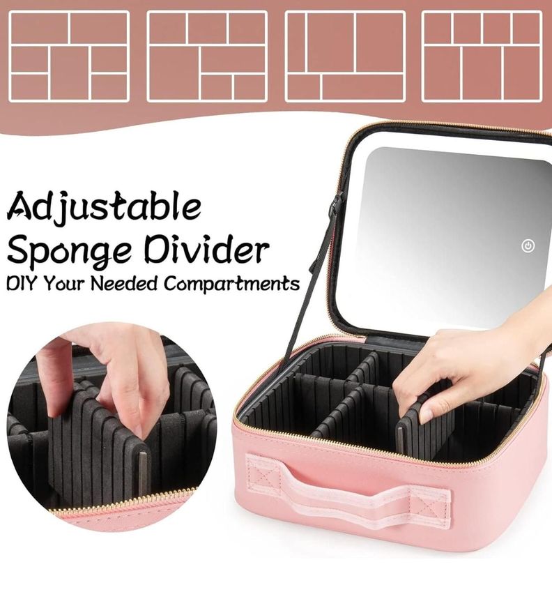 Cosmetiquero Organizador De Maquillaje Con Luz Led-6