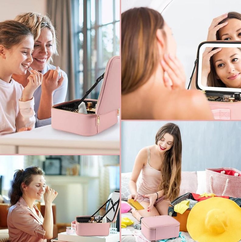 Cosmetiquero Organizador De Maquillaje Con Luz Led-8