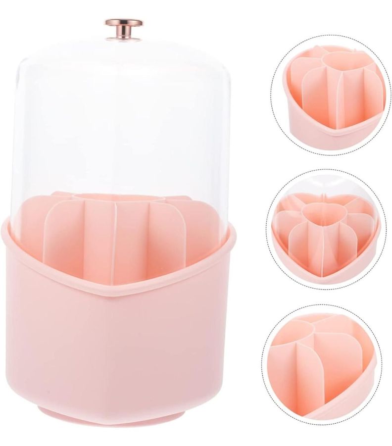 Organizador De Cosméticos Y Maquillaje Color Rosado-0