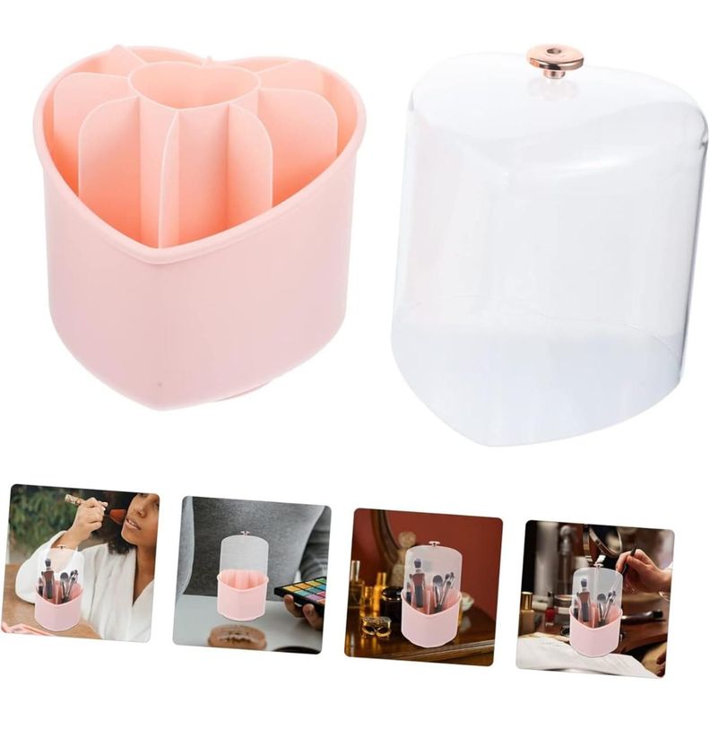 Organizador De Cosméticos Y Maquillaje Color Rosado-2