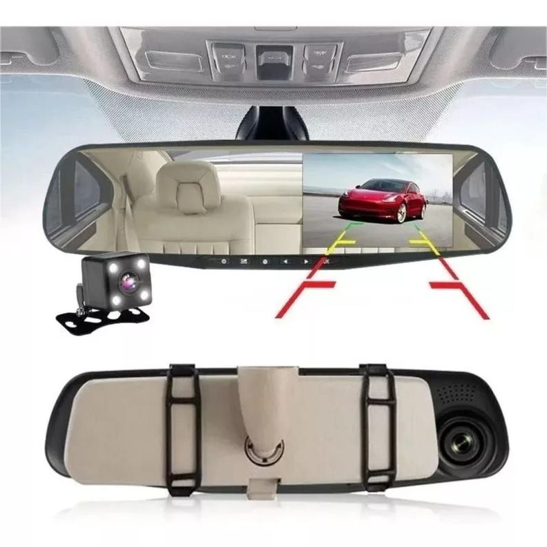 Espejo Retrovisor Para Auto  Camara De Retroceso-2