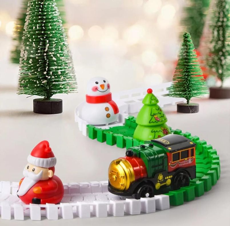Tren Navideño Pista De Tren 61 Piezas-2