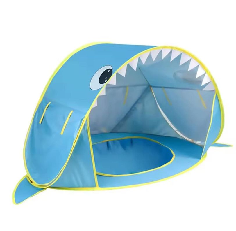 Carpa Con Piscina De Exterior Para Bebes Azul-4