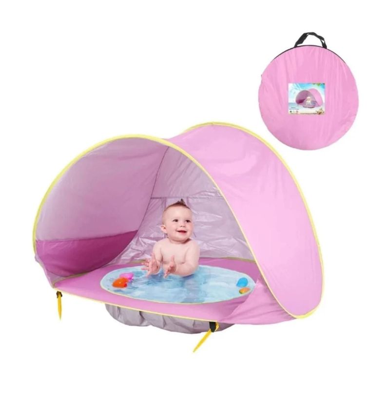 Carpa Con Piscina De Exterior Para Bebes Azul-5