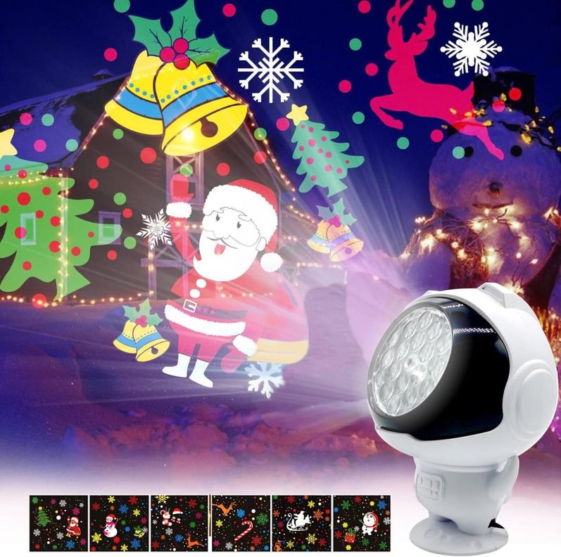 Proyector Astronauta De Luces Navideñas-0
