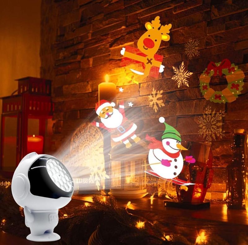 Proyector Astronauta De Luces Navideñas-2