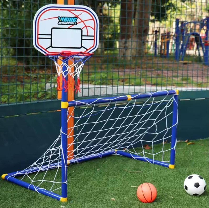 Arco De Futbol 2 En 1 Con Aro Basquetbol-1