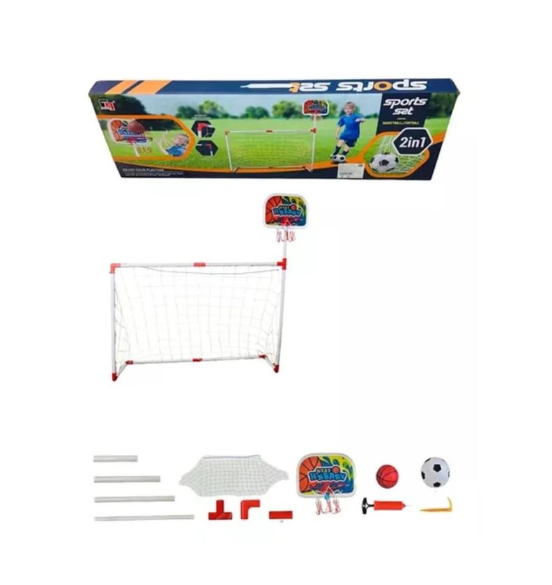 Arco De Futbol 2 En 1 Con Aro Basquetbol-2