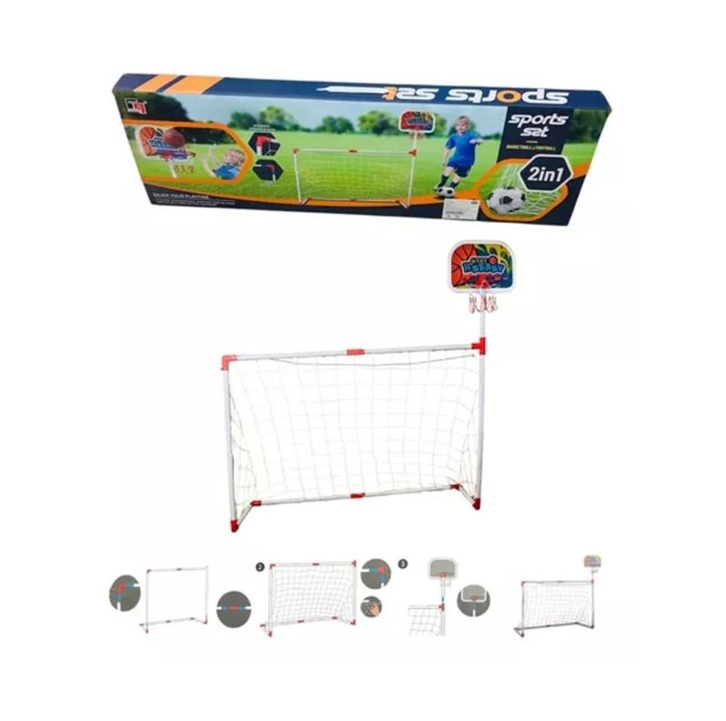 Arco De Futbol 2 En 1 Con Aro Basquetbol-3