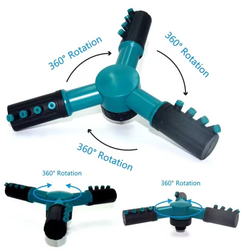 Aspersor Para Riego De Jardín Giratorio Automático-1