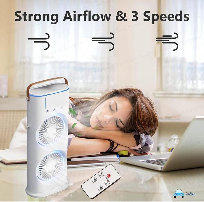 Ventilador Doble Con Humificador De Aire-3