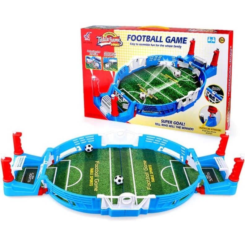 Futbol De Mesa Portátil Mini Cancha De Juego Azul-0