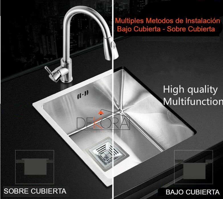 Lavaplatos Dekora 43x43cm 2mm Plata-1