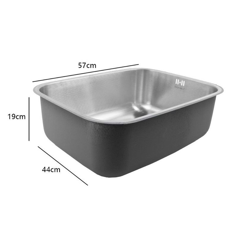 Lavaplatos Dekora 57x44cm Plata Bajo cubierta-1