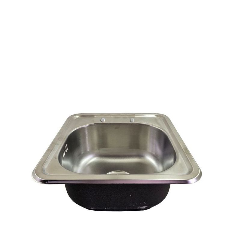 Lavaplatos Dekora 38x38cm Plata Sobre cubierta-0