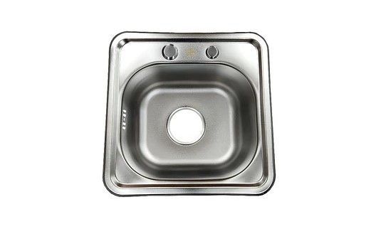 Lavaplatos Dekora 38x38cm Plata Sobre cubierta-3