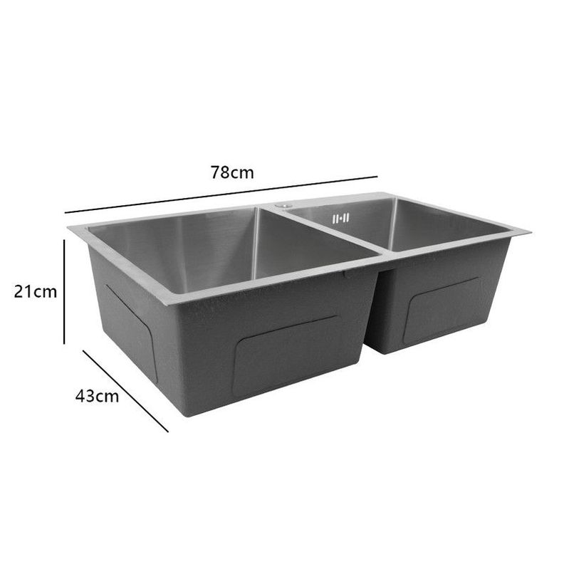 Lavaplatos Dekora Doble Deluxe 78x43cm 2mm Plata-3