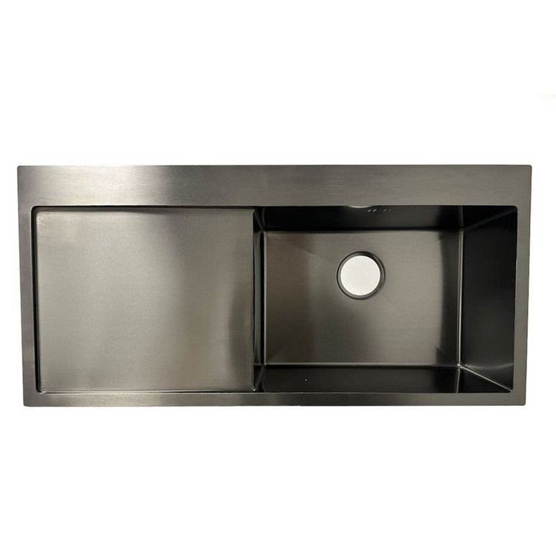 Lavaplatos Dekora Deluxe  95x45cm Negro con Secador Izquierdo-0