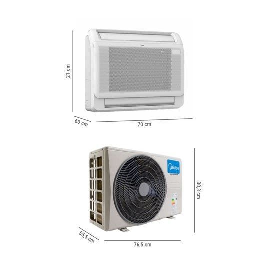 Split Consola Xtreme Heat Midea R32 14,000 Btuh Inverter-1