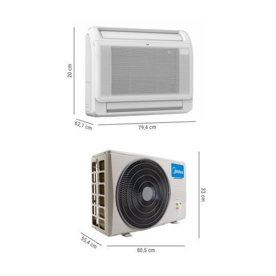 Split Consola Xtreme Heat Midea R32 18,000 Btuh Inverter-1