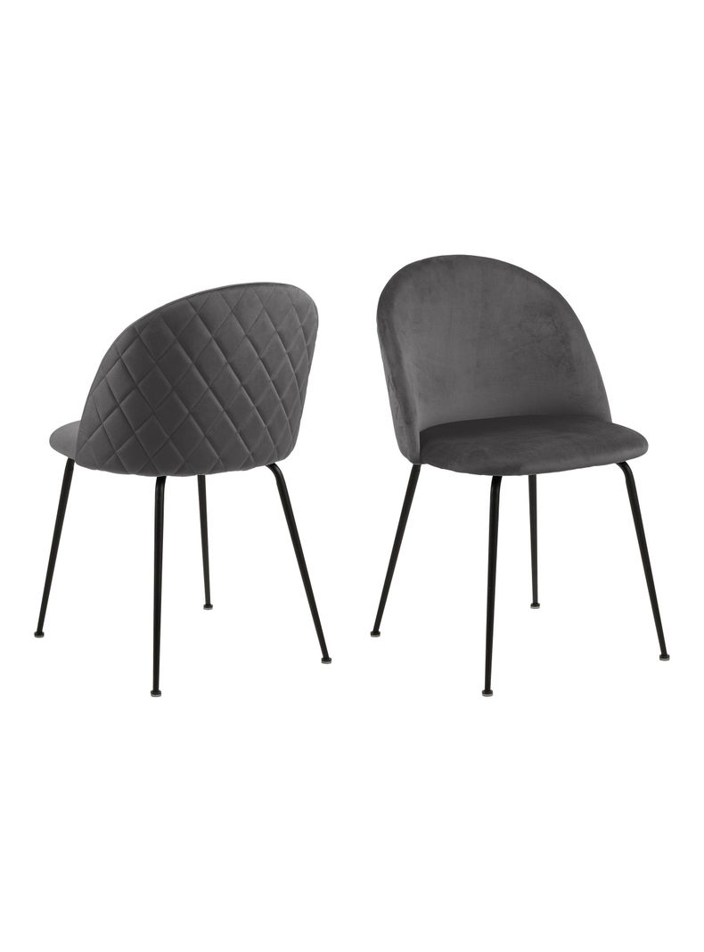 Silla De Comedor Dagmar Gris Set De 2 Unidades-0