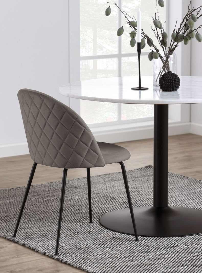 Silla De Comedor Dagmar Gris Set De 2 Unidades-1