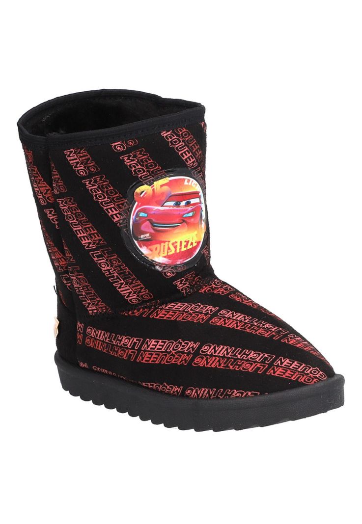 BOTA CAÑA ALTA INFANTIL NEGRO CARS-2
