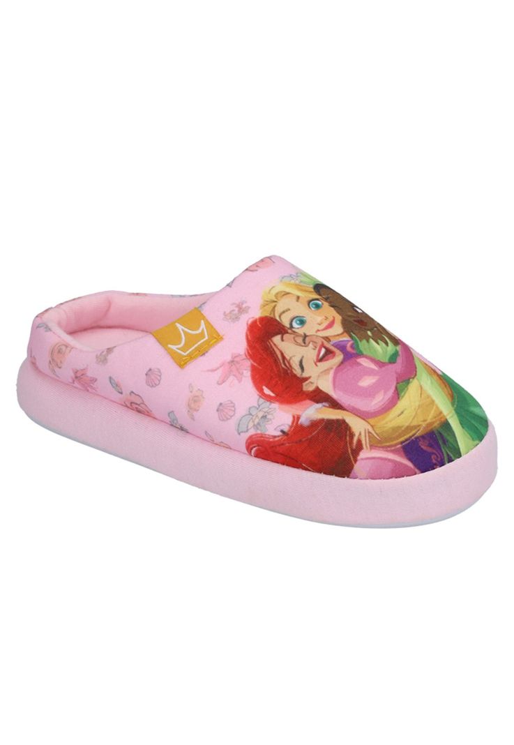 Pantufla encaje niña Princesas rosado-2
