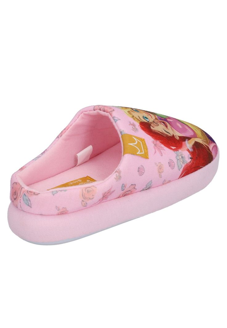 Pantufla encaje niña Princesas rosado-3