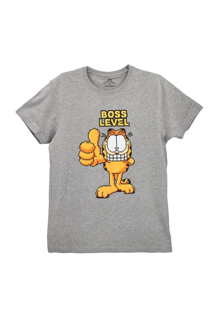 Polera Nickelodeon Garfield gris -0
