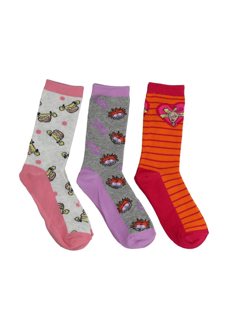 Pack 3 Calcetines Teens Medium Nickelodeon Gris Melange-0