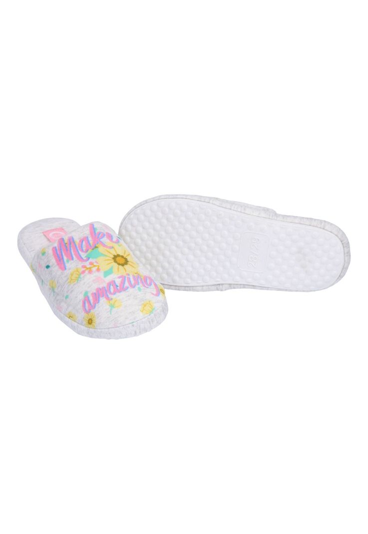 Pantufla niña Barbie gris-1