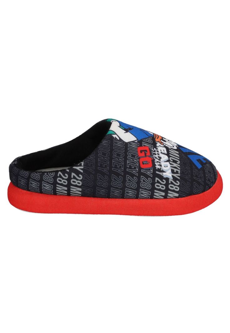 Pantufla encaje niño Mickey Mouse negro-0