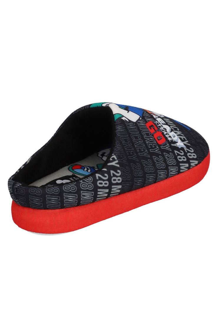 Pantufla encaje niño Mickey Mouse negro-2