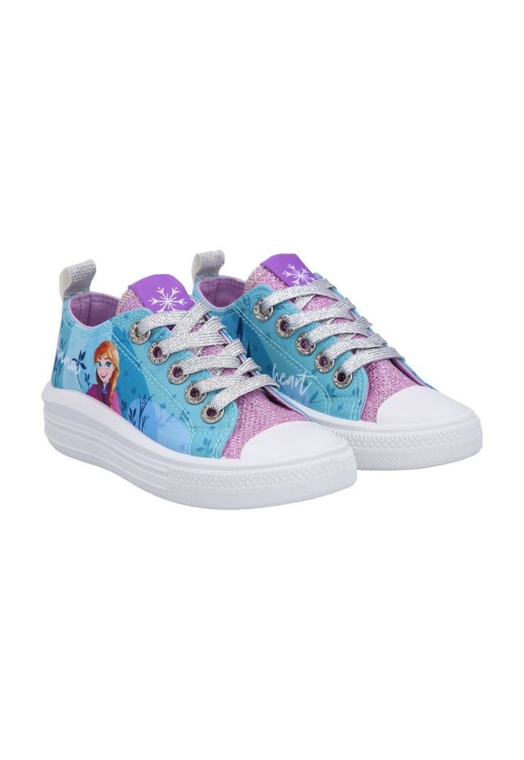 ZAPATILLA LONA BAJA FROZEN CELESTE-2