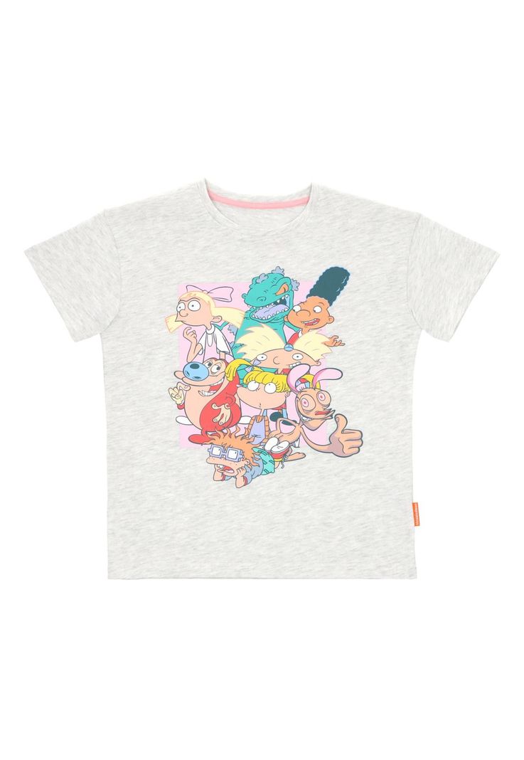 POLERA MANGA CORTA NICK 90 GRIS MELANGE-0